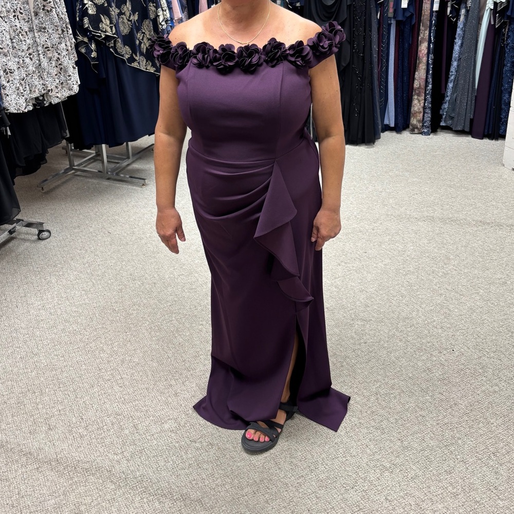 Elegant Purple Off-Shoulder Dress